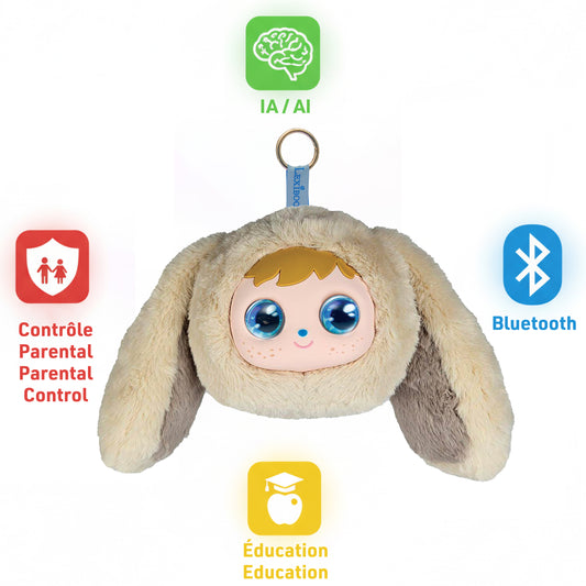 ELO-Coco® My Talking Intelligent Plush Toy (Beige) - A Smart Companion for Learning and Fun